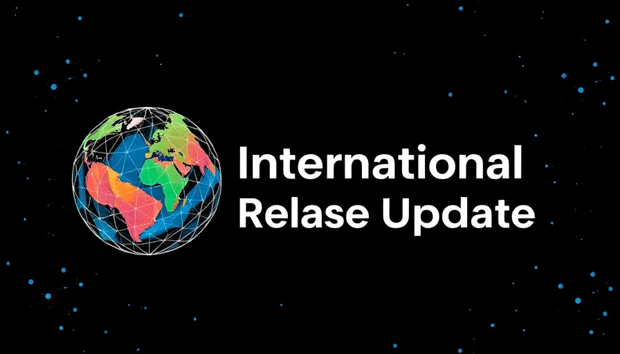 Geometric globe design with 'International Release Update' text.