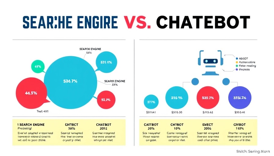Infographic on AI chatbots in digital marketing traffic comparison.