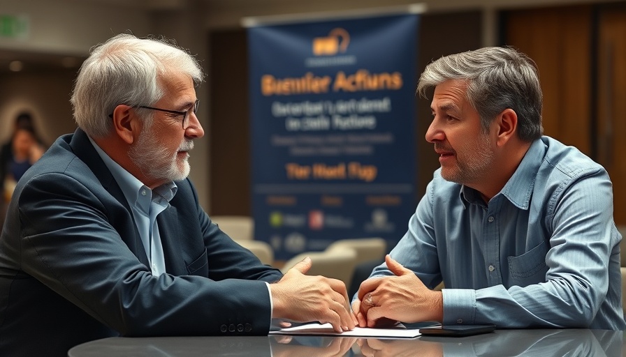 Two men at a table talking, related to South Africa France relations.