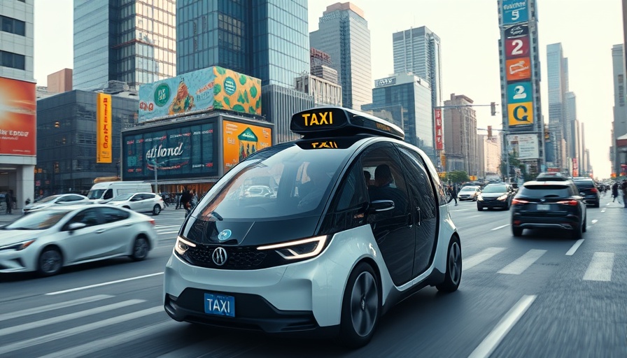 Futuristic taxi in cityscape showcasing Waymo Robotaxi Expansion.