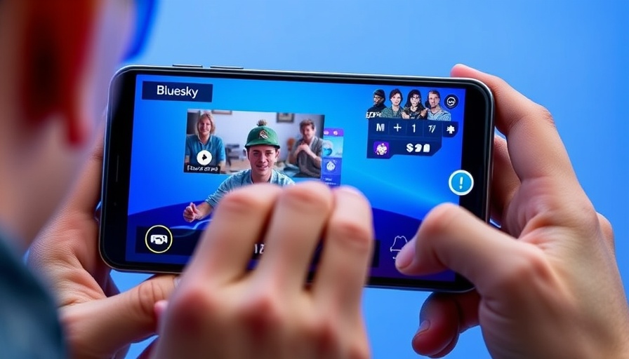 Bluesky live stream integration on mobile interface.