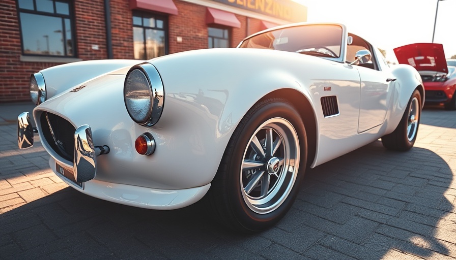 Pristine classic white car at a show, classic cars investment opportunities.