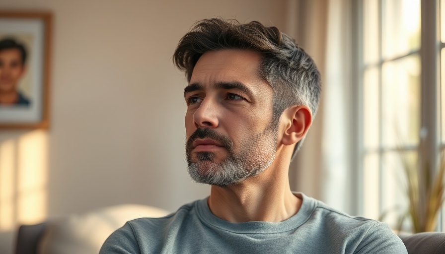 Individual contemplating substance abuse recovery in serene room.