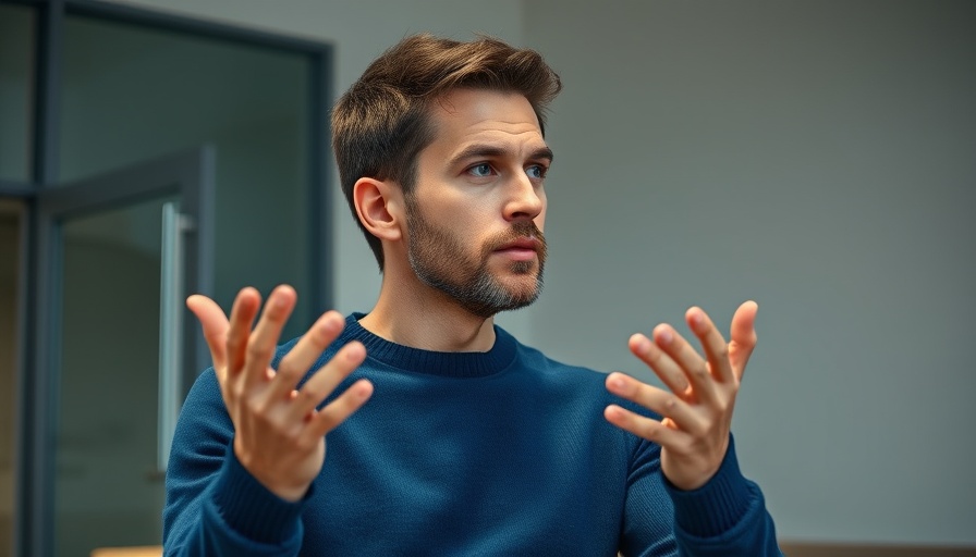 Man discussing treatment in a calm professional setting, signs of improvement in schizophrenia.
