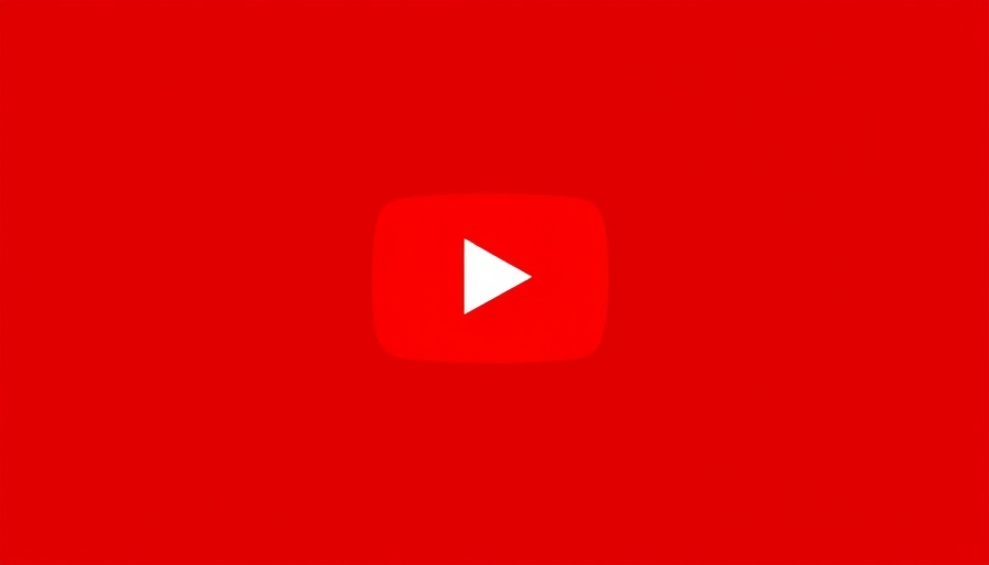 Bright red YouTube logo representing online video content.