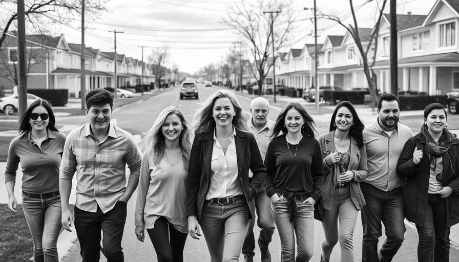 Black Panthers Revolution Art: smiling group on street, unity and joy.