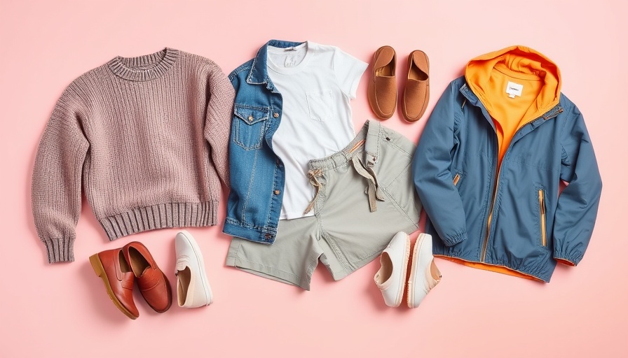Sustainable fashion outfits displayed for Memorial Day sales.