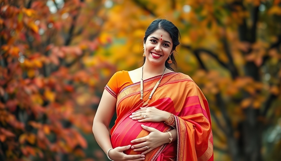 Telugu Seemantham baby shower during autumn with joyous couple.