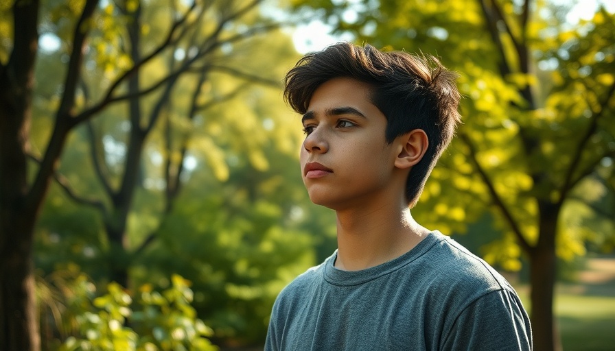 Young person in nature, symbolizing substance abuse recovery journey