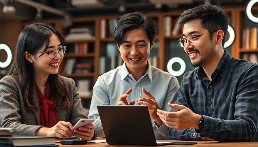 AI tech influencers in Japan in modern settings with tech gear
