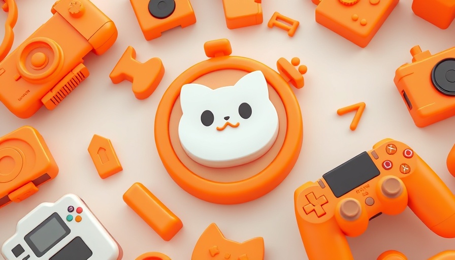 Vibrant 3D Reddit logo with playful orange objects.