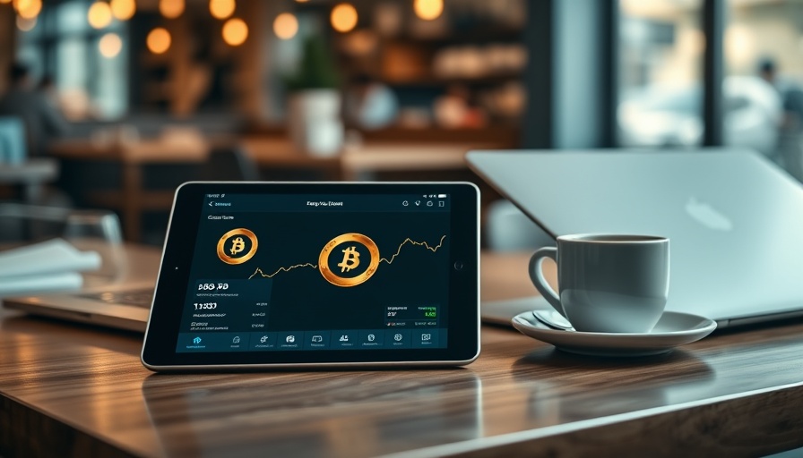 2.00% Interest on Savings displayed on a modern tablet in a cafe.