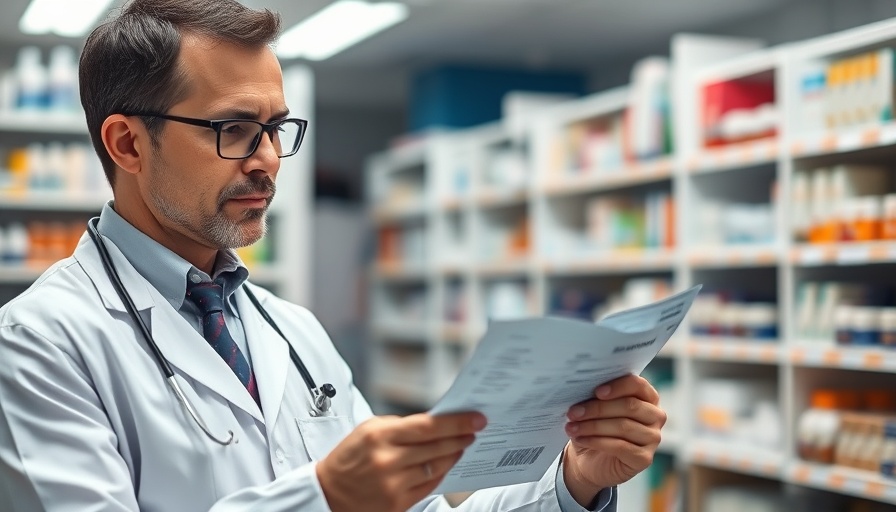 Pharmacist reviewing license in pharmacy setting, legal hiring process