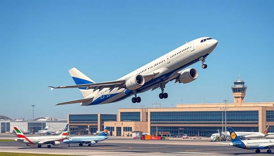 Nigeria-East/Southern Africa airliner taking off at airport.