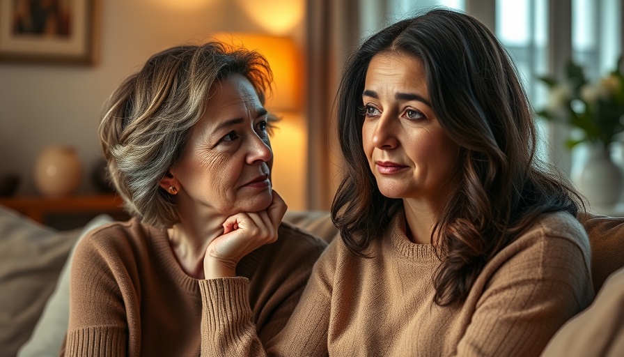 Supportive woman listening empathetically in warm, cozy setting.