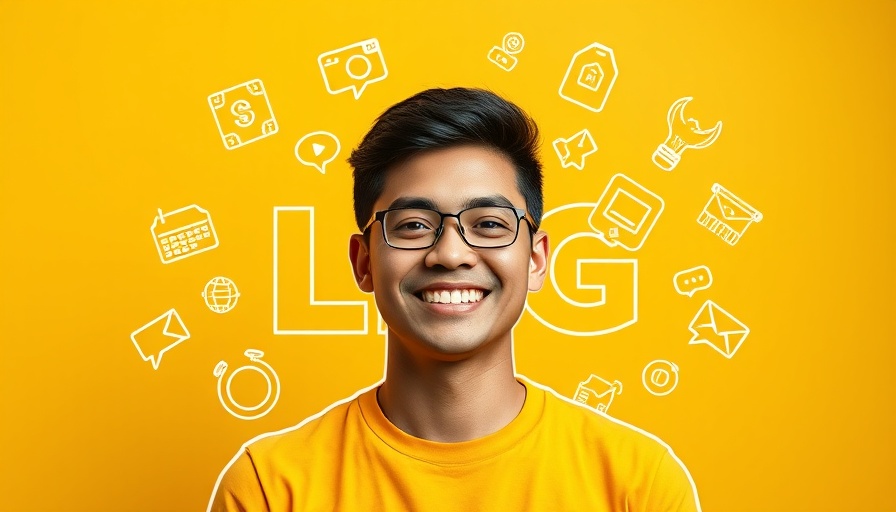 How to Start a Vlog guide with smiling individual and vibrant icons.