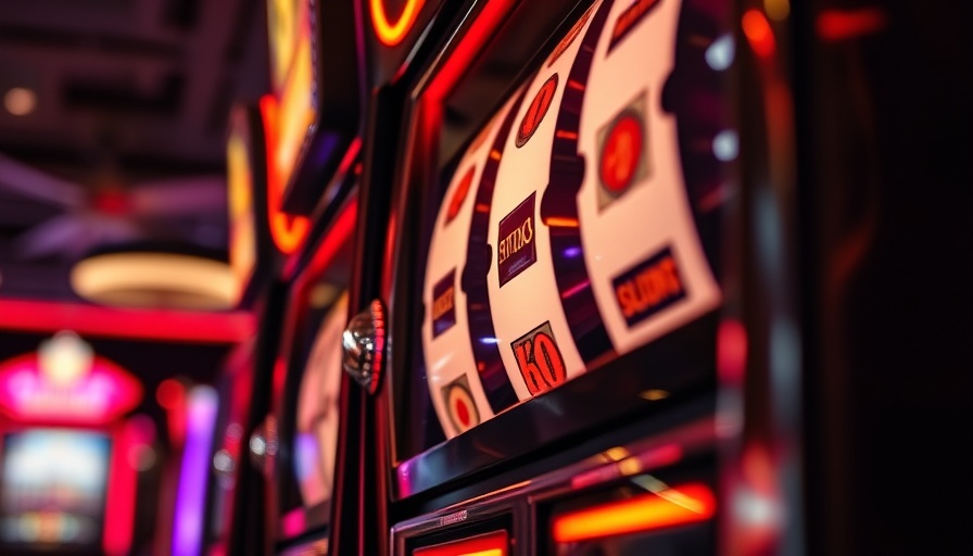 Classic slot machine in a casino setting.