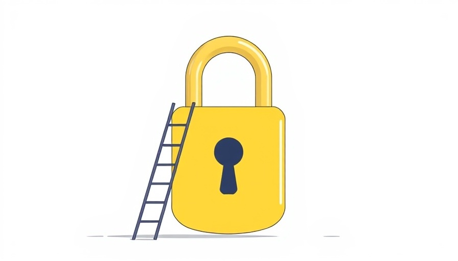 Illustration of a padlock with ladder, symbolizing security in media planning.