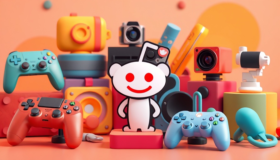 Reddit logo with playful 3D objects, showcasing good link insertions.