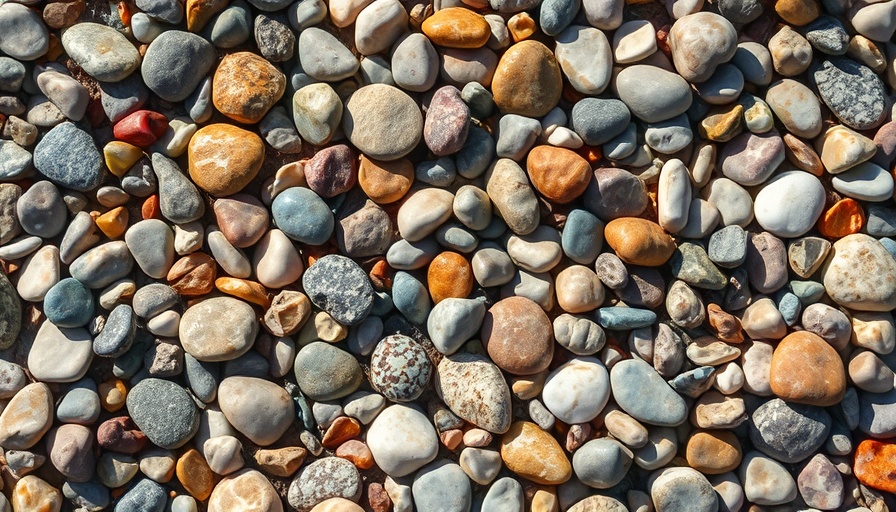 Colorful pebbles representing mental health awareness