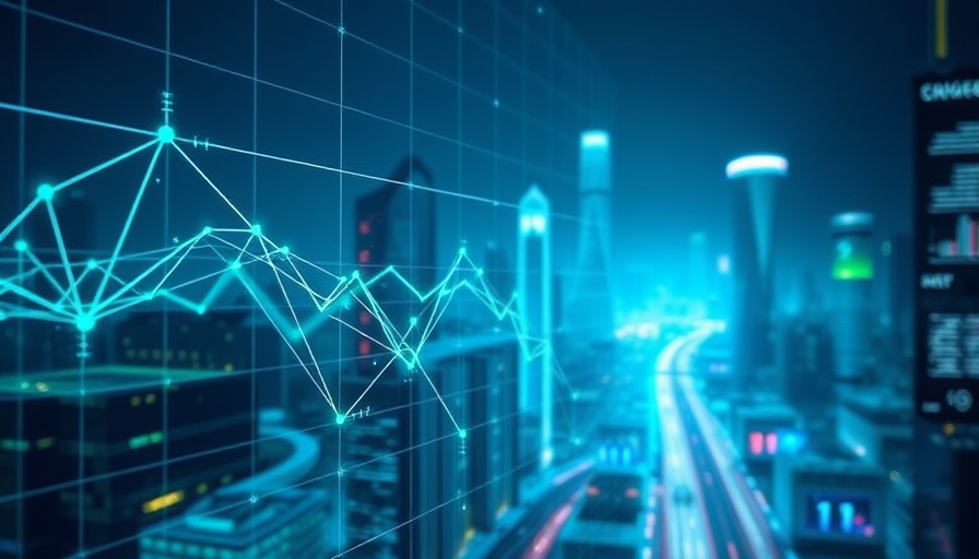 Futuristic depiction of Tariff Amendments 2025 with graphs and symbols.