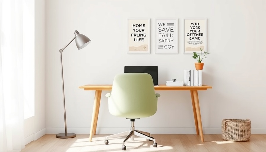 Minimalist DIY mobile office setup for travelers with green chair.
