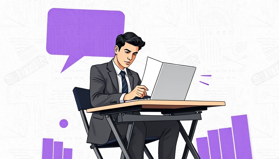 Gripping case study writing concept with business professional and digital elements.