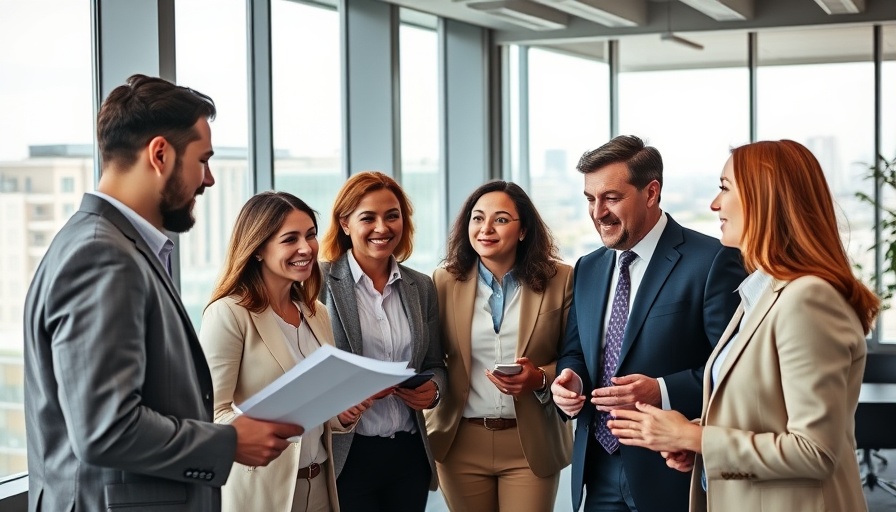 Diverse team analyzing customer loyalty drivers in a conference room.
