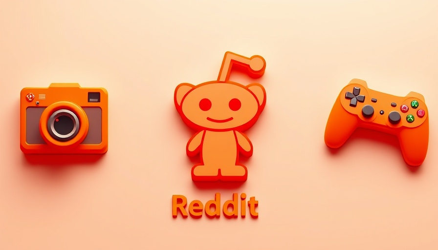 Vibrant icons around Reddit logo on light background reflecting AI in digital marketing
