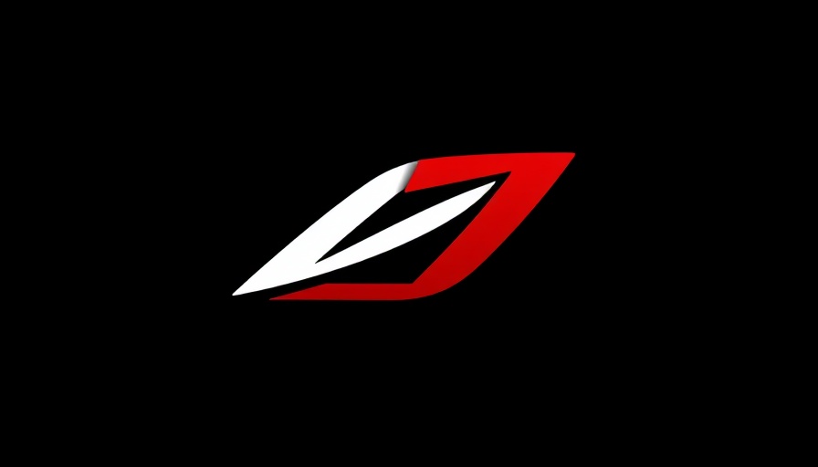 Modern digital logo with red and white design