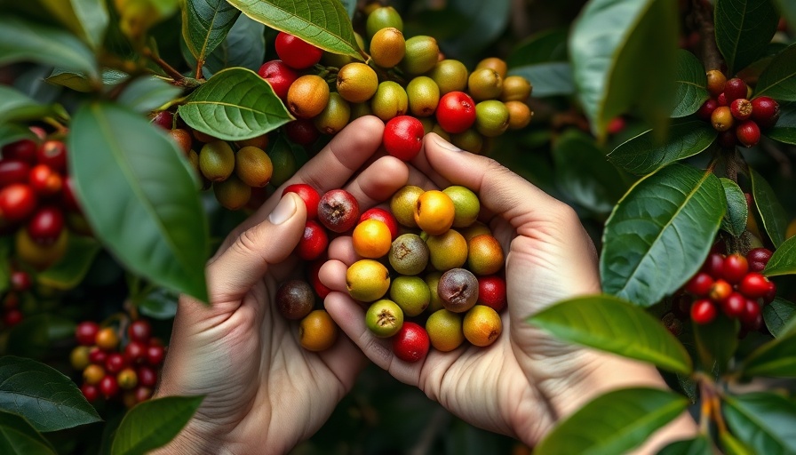 African coffee harvest and its global market impact.