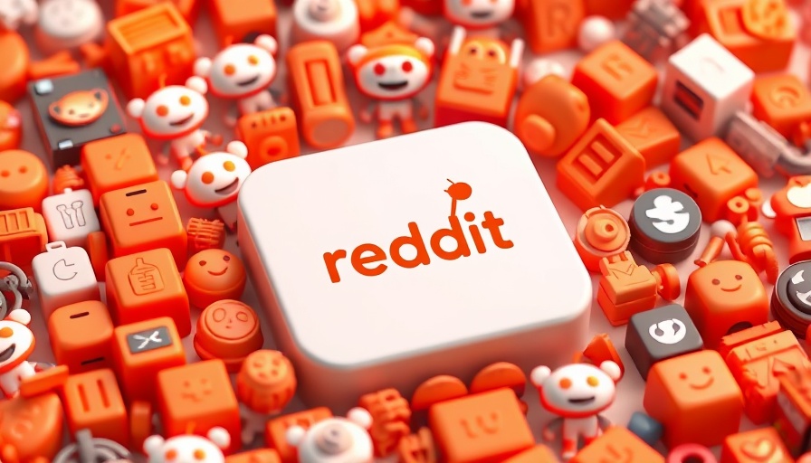 3D icons with Reddit logo, vibrant design