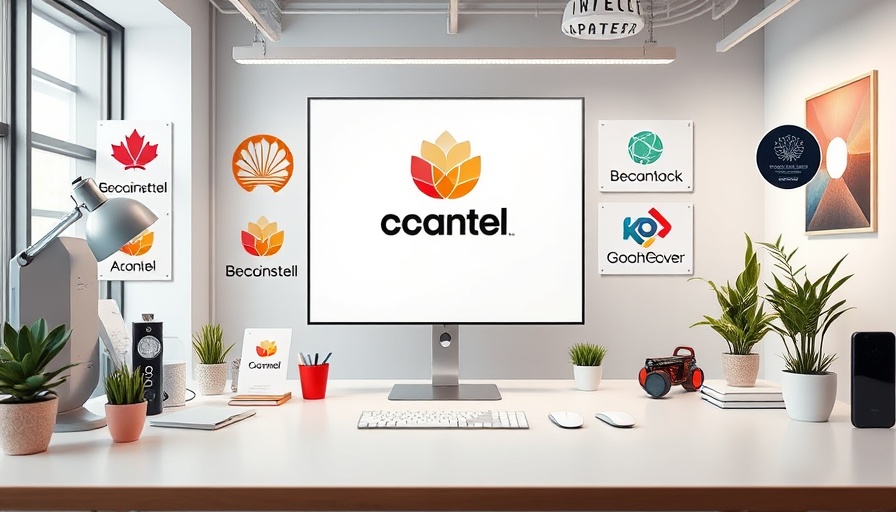 Creative brand identity design elements on workspace.