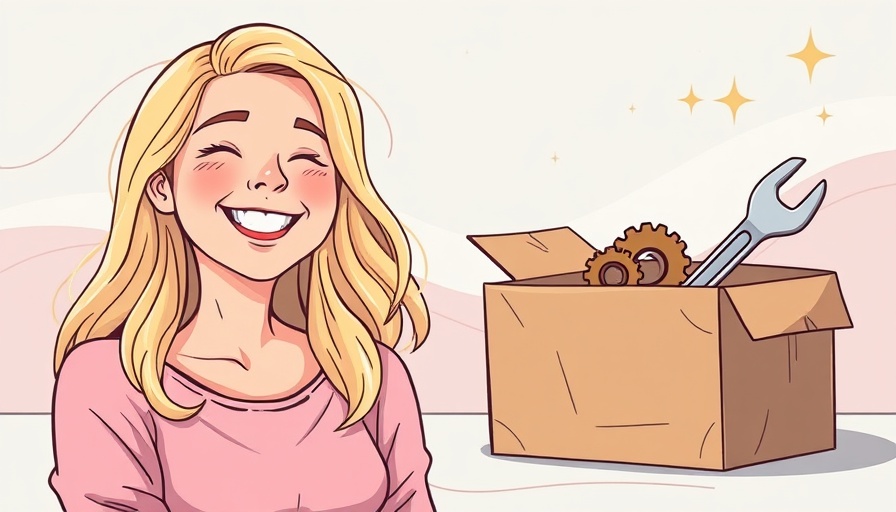 Zero-employee agency concept: smiling woman with tools illustration.