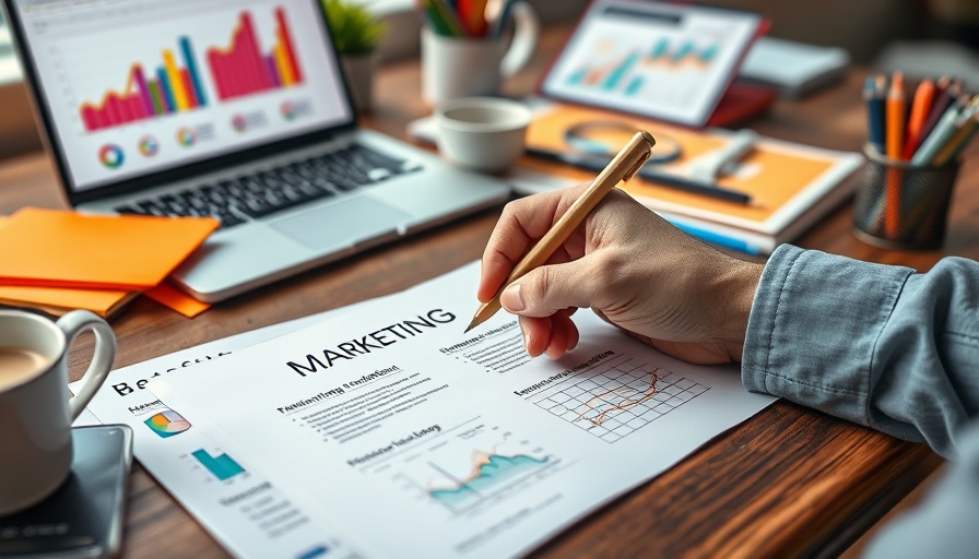 Identifying a Failing Marketing Strategy: Hand analyzing notes on a desk.