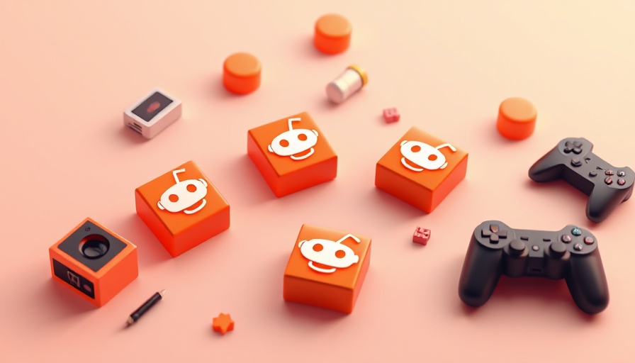Colorful 3D Reddit logo and icons for digital marketing.