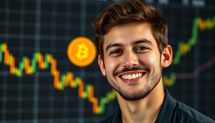 Bitcoin M2 Money Supply Correlation with confident young man.