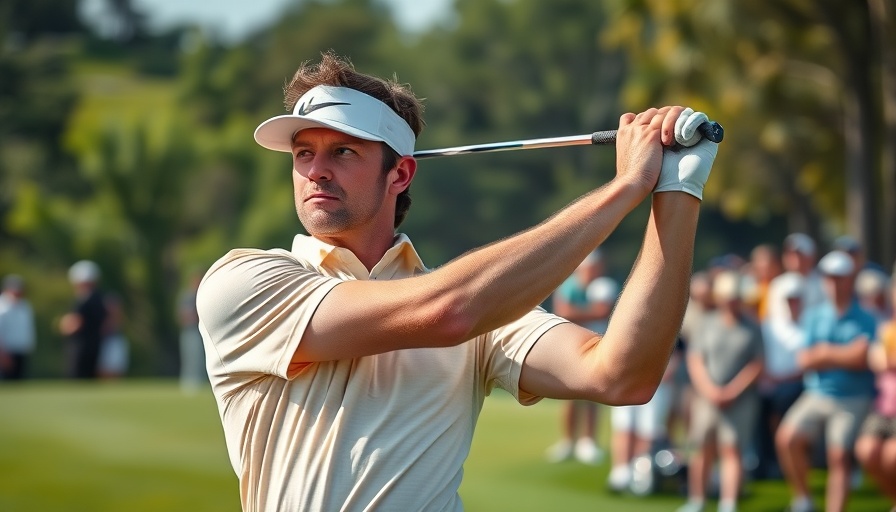 Creating Viral Moments: Golfer swinging during a match with spectators.