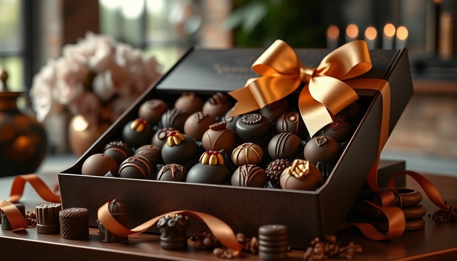 Elegant chocolate box design strategies in a luxurious setting.
