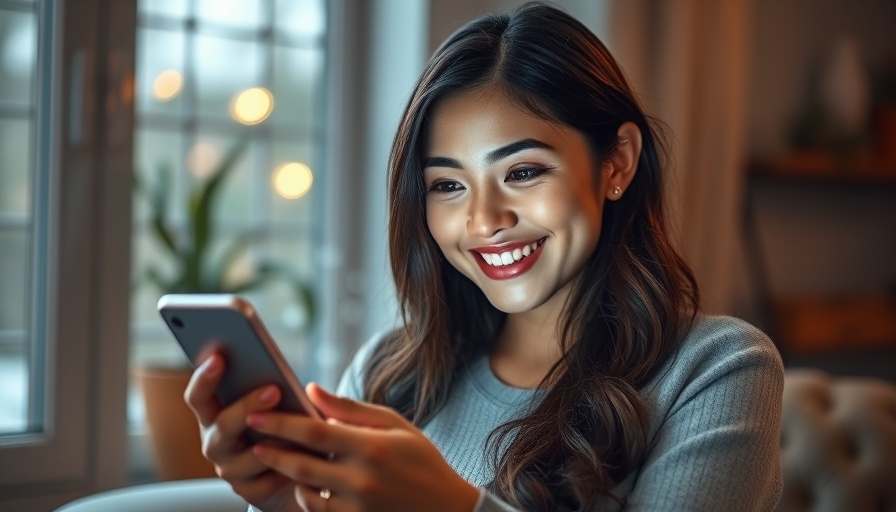 Conversational customer experiences with chat bubbles and woman texting.