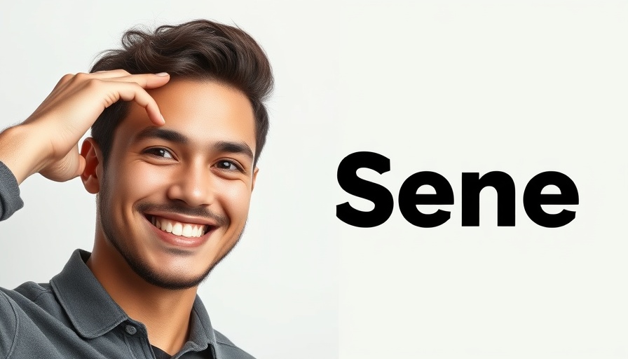 Runner H AI Automation concept with a smiling man and bold text.