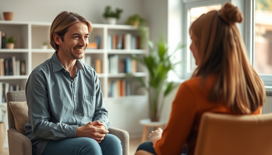 Supportive therapy session depicting addiction treatment.