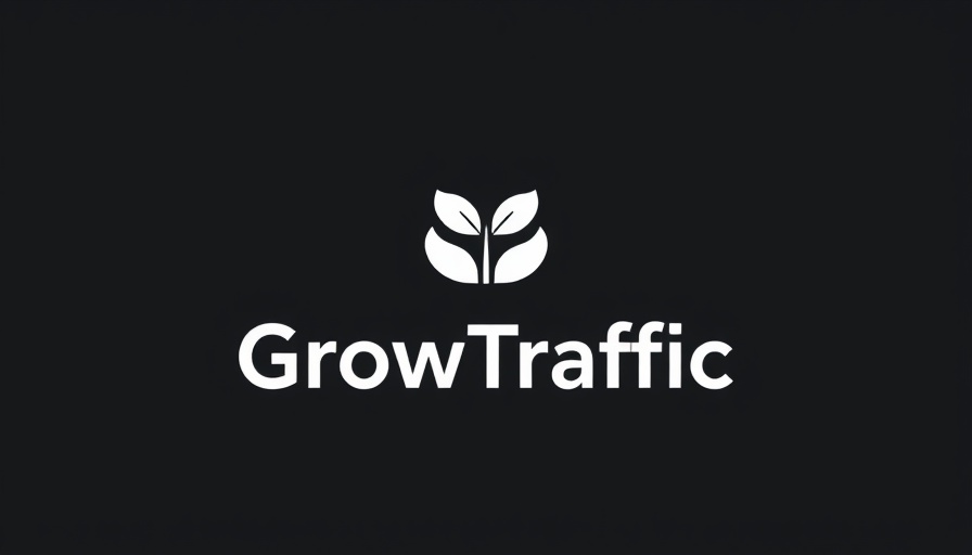 GrowTraffic logo with slogan on dark background