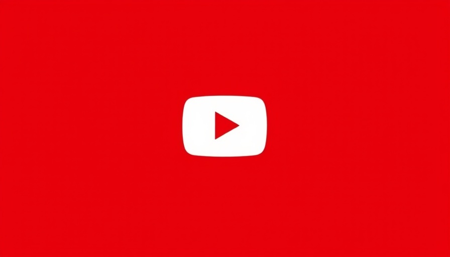 YouTube logo on a red background for online video content