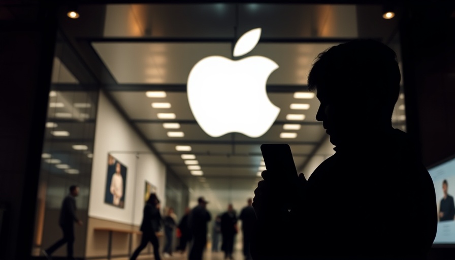 iOS 19 Rumors Impacting Digital Marketing: person outside Apple Store.