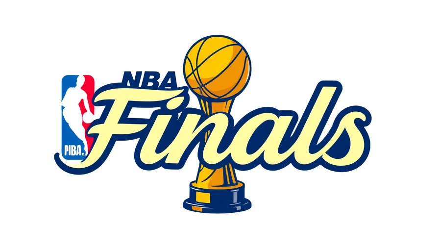 NBA Finals logo with a trophy, Thunder vs Pacers.