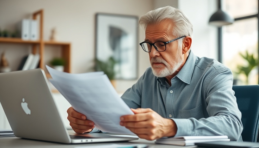 Older man reviewing financial documents for best retirement investments