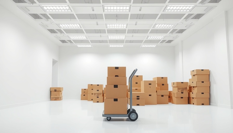 Lead generation for moving companies with boxes in office.