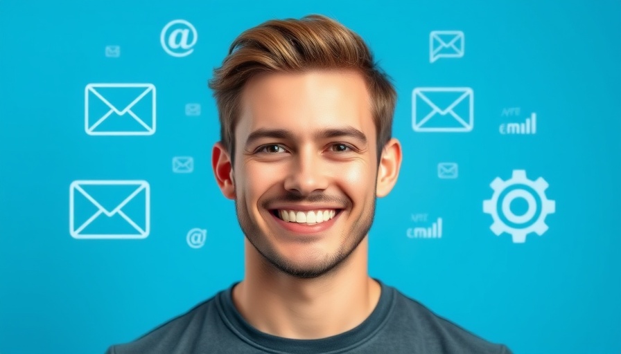 Email automation for e-commerce presentation with smiling man