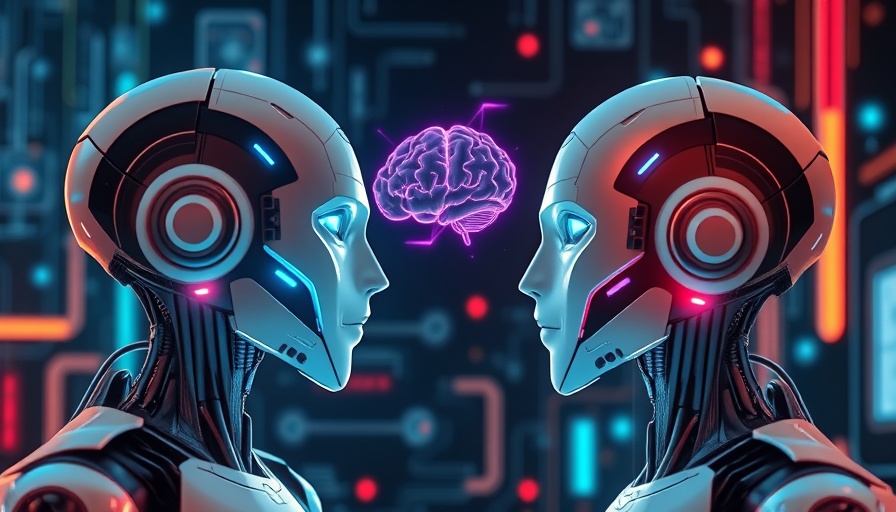 AI Agents vs Agentic AI: Futuristic robots in a tech background.